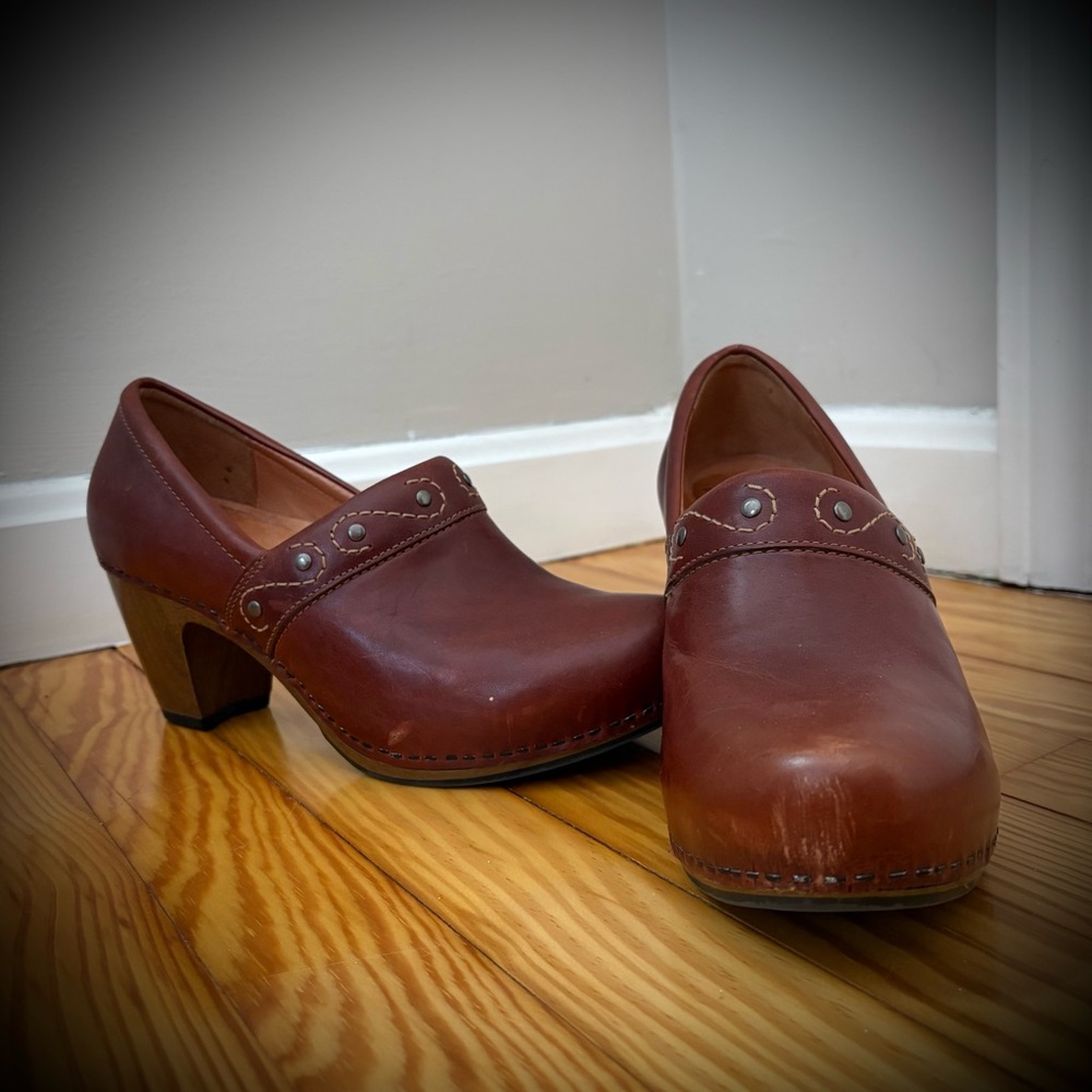 Dansko Heeled Leather Clog